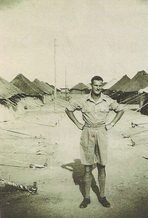 enlarged photo of basil davie in camp