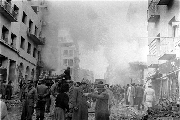 enlarged photo of bombing of ben yehuda street